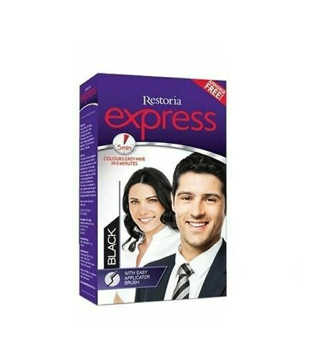 Restoria Express 5 Minutes Hair Color Dye Black – Fast Grey Coverage Hair Dye in Sri Lanka