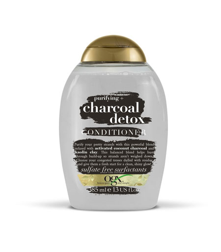 OGX Purifying Charcoal Detox Conditioner 385ml for Buildup Removal