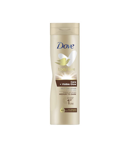 Dove Body Love Care Visible Glow Self-Tan Body Lotion 400ml – Gradual Tanning Lotion for All Skin Types