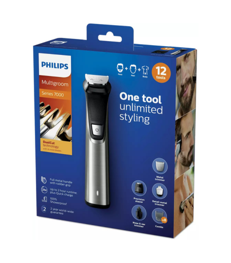 Philips 12 in 1 Shower Proof Cordless Multi Grooming Kit MG7735 with DualCut Technology - Watsans.lk