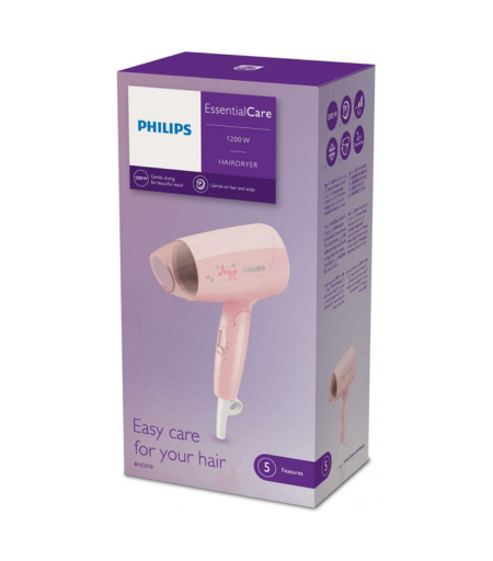 Philips 1200W Hair Dryer BHC010/00 White and Pink - Watsans.lk 