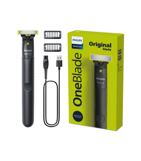 Philips Wet and Dry Rechargeable One-Blade Shaver QP1424 with Dual Protection Technology and 3 Stubble Combs - Watsans.lk