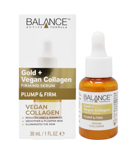 Balance Active Formula Gold + Vegan Collagen Firming Serum 30ml – Radiance & Firmness Booster