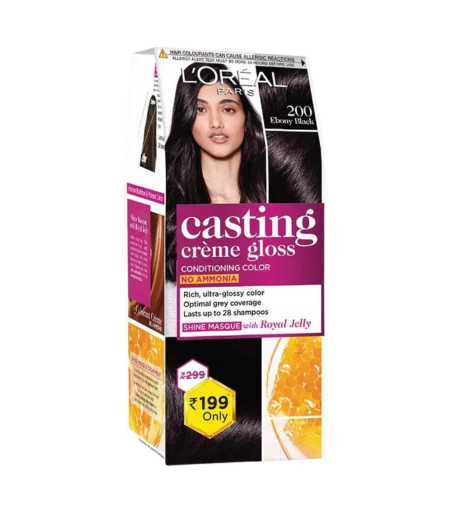 Loreal Casting Crème Gloss Ebony Black 200 – No Ammonia Semi-Permanent Hair Dye
