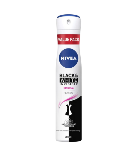 Nivea Black & White Invisible Clear 48H Protection Anti Perspirant Spray 200ml