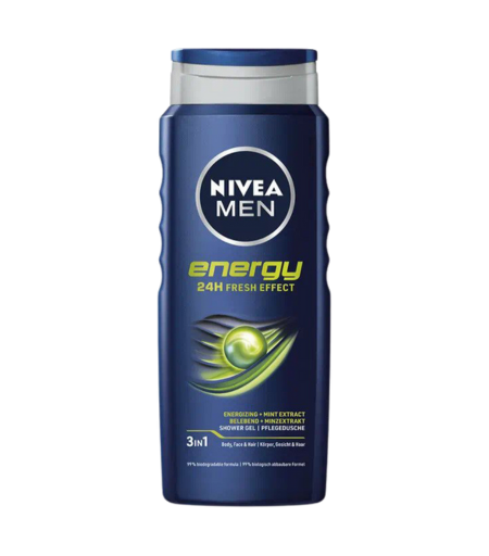 Nivea Men Energy Gel Douche 3en1 Fraicheur 24H 500 ml