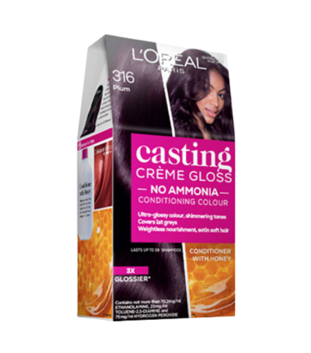 L'Oréal Casting Cream Gloss Hair Color Plum 316 Box Front View