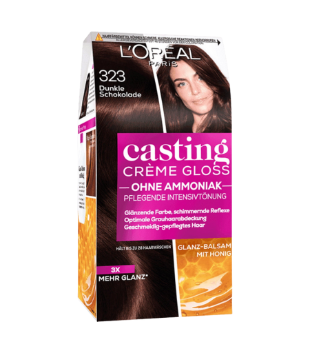 L'Oreal Paris Casting Creme Gloss Dark Chocolate 323 Hair Color Box