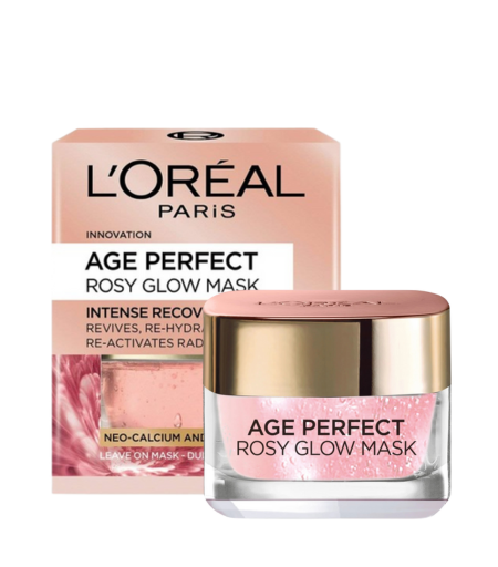 L'Oréal Age Perfect Rosy Glow Mask 50ml – Anti-Aging Gel Mask with AHA & Peony in Sri Lanka