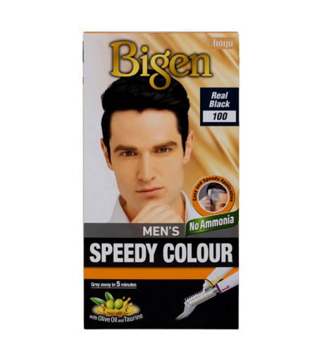 Bigen Men’s Speedy Hair Color 100 Natural Black Box