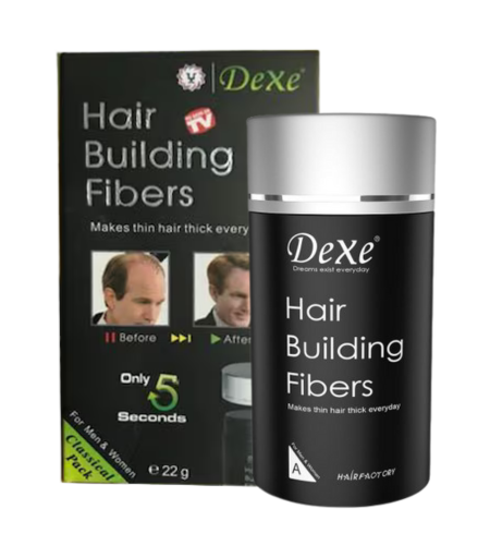 Dexe Hair Building Thickening Fibers For Man & Women - Black 22g