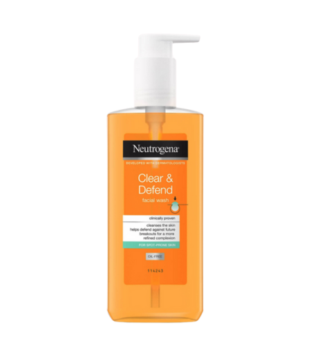 Neutrogena Clear & Defend Facial Wash 200ml – Oil-Free Acne Cleanser Sri Lanka