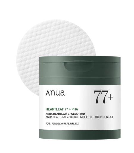 Anua Heartleaf 77% Clear Pad – 70 Sheets of Soothing Exfoliating Toner Pads