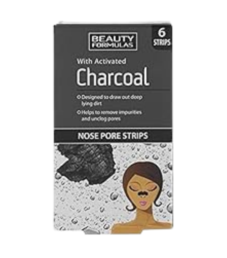 Beauty Formulas Nose Pore Strips with Activated Charcoal 6 Pcs – Blackhead Remover Sri Lanka