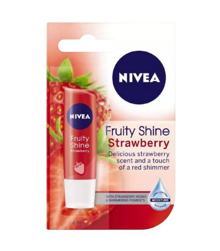 Nivea Strawberry Shine Lip Balm 4.8g – Moisturizing Lip Care with Natural Red Tint in Sri Lanka