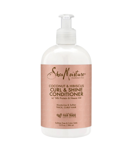 Shea Moisture Coconut & Hibiscus Curl & Shine Conditioner 384ml – Best Conditioner for Curly Hair in Sri Lanka