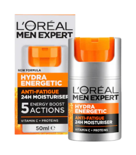 L’Oréal Men Expert Hydra Energetic Anti-Fatigue 24HR Moisturizer 50ml – Original Men’s Skincare in Sri Lanka