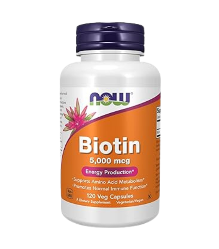 Now Extra Strength Biotin 5000mcg 120 Capsules – Hair, Skin & Nail Supplement in Sri Lanka