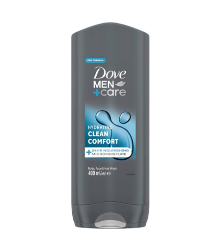 Dove Men Care Hydrating Clean Comfort Body, Face & Hair Wash 400ml