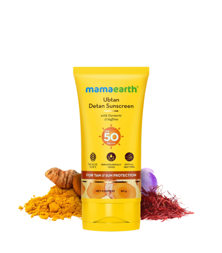 Mamaearth Ubtan Detan Sunscreen SPF50 50g for Sun Protection and Tan Removal Sri Lanka