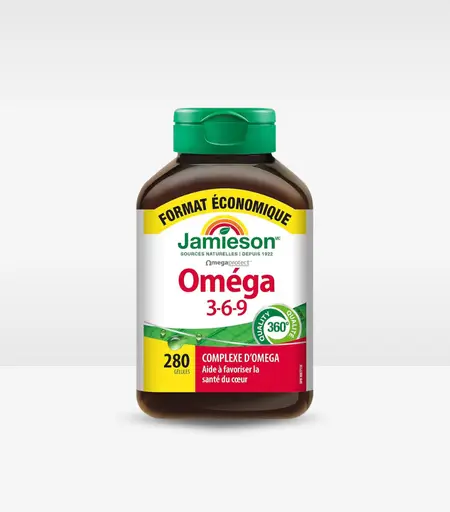 Jemieson Omega 3-6-9 Softgels - 280 Softgels for Heart and Cognitive Health
