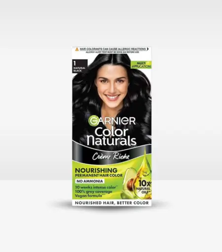 Garnier Naturals Shade 1 Natural Black Hair Color 130ml box front view