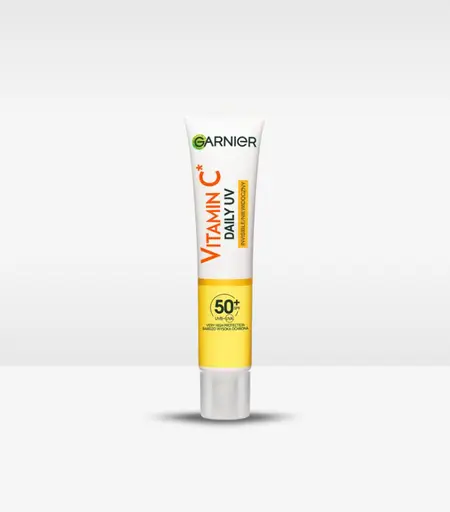 Garnier Vitamin C Daily UV Brightening Fluid Invisible SPF 50++ 40ml – Lightweight Sunscreen in Sri Lanka