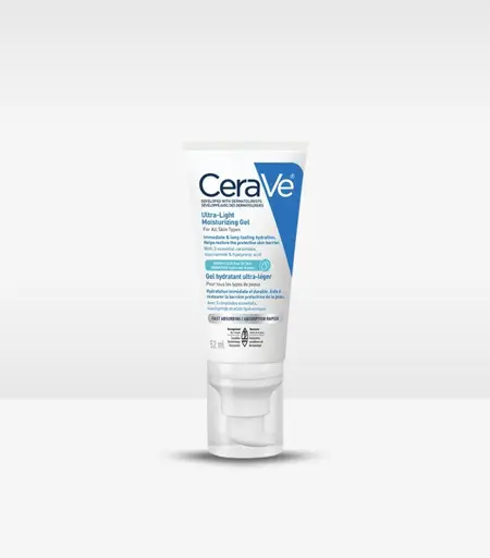 CeraVe Ultra-Light Gel Moisturizer 52ml – Lightweight Moisturizer for All Skin Types