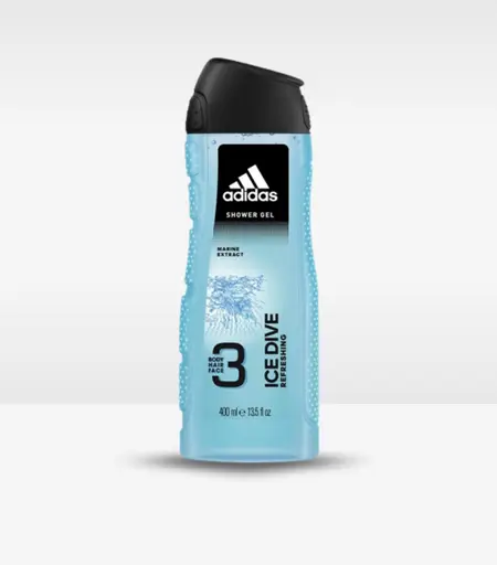 Adidas Ice Dive 3 in 1 Shower Gel Clear 400ml