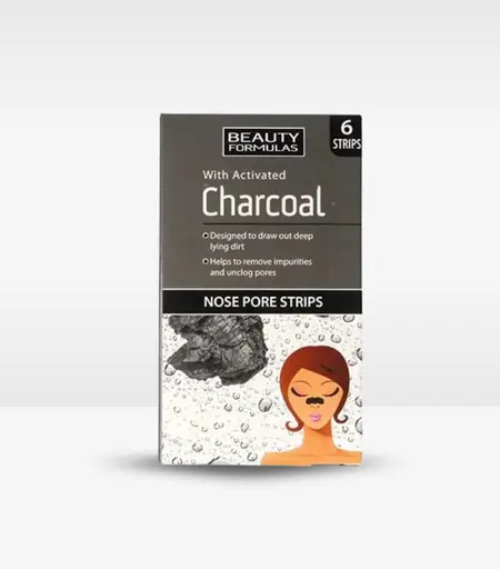 Beauty Formulas Nose Pore Strips with Activated Charcoal 6 Pcs – Blackhead Remover Sri Lanka