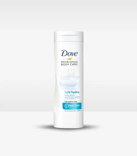 Dove Nourishing Body Care Light Hydro Body Lotion 400ml – Fast Absorbing Moisturizer for All Skin Types