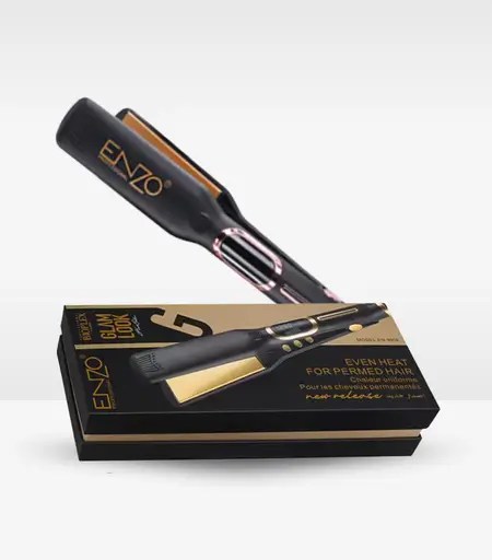 Enzo Professional Salon Custom Private Label Wide Plate Ionic Titanium Flat Hair Straightener Iron EN-9908