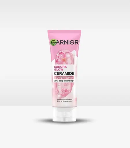 Garnier Sakura Glow Hyaluron Super Whip Foam 100ml – Cleanser for Radiant Skin