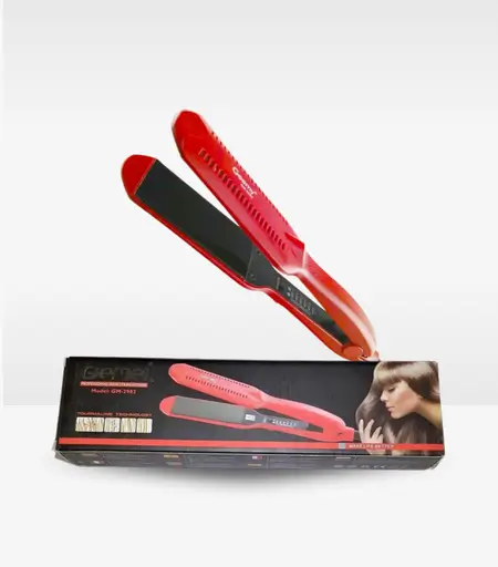 Gemei Professional Hair Straightener Crimper Waver Zig Zag Wide Plate Instant Heating Iron - GM-2982