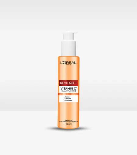 L’Oréal Revitalift Brightening Cleanser 150ml – Vitamin C + Salicylic Acid Face Wash Sri Lanka