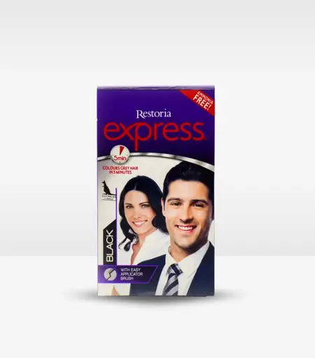 Restoria Express 5 Minutes Hair Color Dye Black – Fast Grey Coverage Hair Dye in Sri Lanka