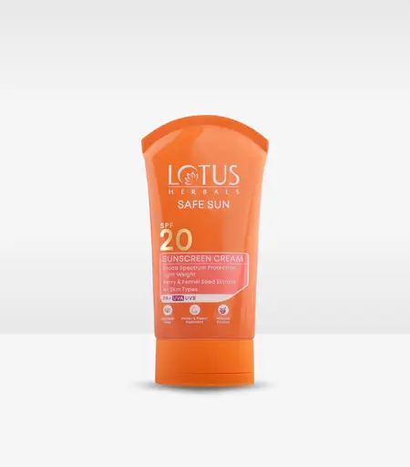 Lotus Herbals Safe Sun Sunscreen Cream SPF 20 PA+ Breezy Berry 50g Original Product in Sri Lanka