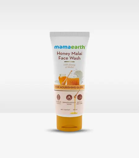 Mamaearth Honey Malai Face Wash with Honey & Malai For Nourishing Glow 100ml