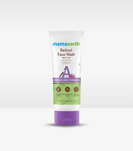 Mamaearth Retinol Face Wash with Retinol and Bakuchi for Fine Lines and Wrinkles 100ml