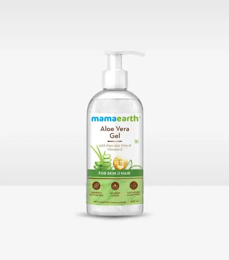 Mamaearth Aloe Vera Gel For Face with Pure Aloe Vera & Vitamin E for Skin and Hair 300ml