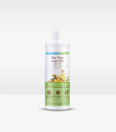 Mamaearth Tea Tree Hair Oil with Ginger | Helps Reduce Dandruff & Flakes 250ml
