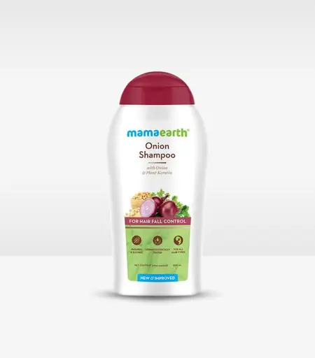 Mamaearth Onion Shampoo with Onion and Plant Keratin for Hair Fall Control 200ml