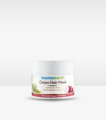 Mamaearth Onion Hair Mask for Hair Fall Control with Onion Oil & Organic Bamboo Vinegar 200ml