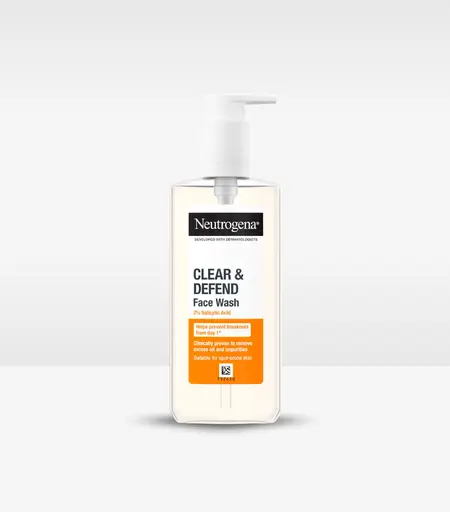 Neutrogena Clear & Defend Facial Wash 200ml – Oil-Free Acne Cleanser Sri Lanka