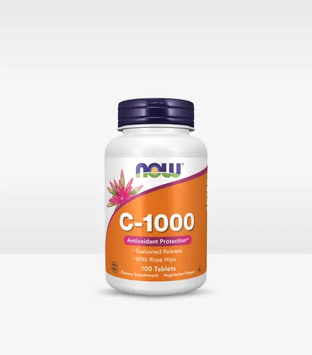 NOW Vitamin C-1000 with Rose Hips 100 Tablets – Antioxidant & Immune Support Supplement in Sri Lanka