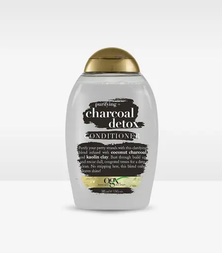 OGX Purifying Charcoal Detox Conditioner 385ml for Buildup Removal