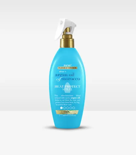 OGX Argan Oil of Morocco Heat Protect Spray 177ml - Nourishing Heat Protectant for Hair