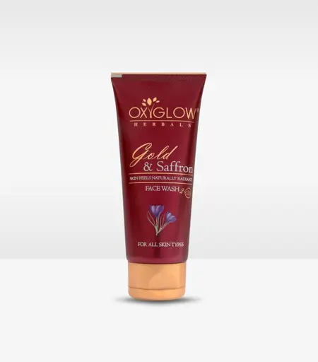 OxyGlow Gold and Saffron Face Wash 100ml - Brightening Facial Cleanser