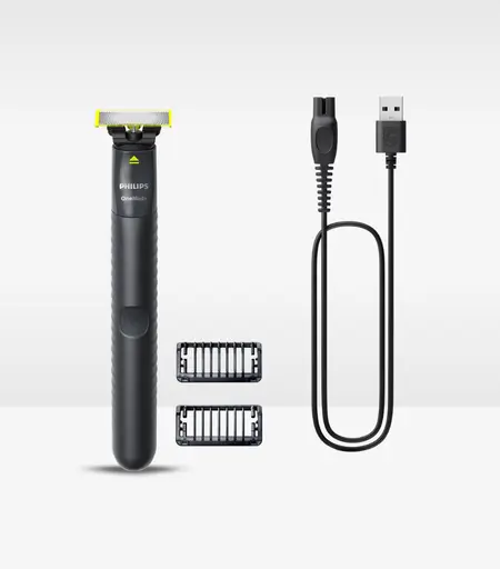 Philips Wet and Dry Rechargeable One-Blade Shaver QP1424 with Dual Protection Technology and 3 Stubble Combs - Watsans.lk