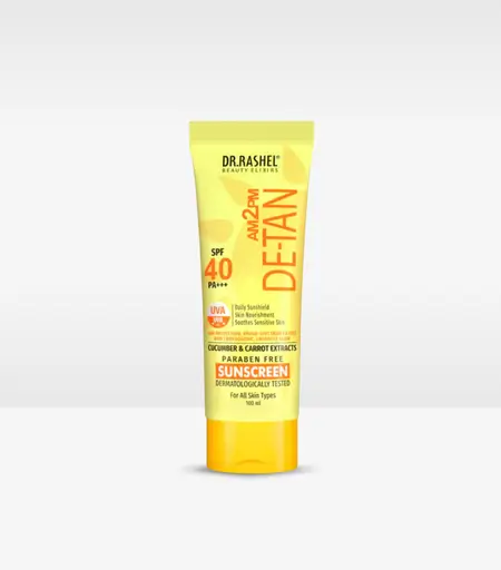 Dr Rashel De-Tan Sunscreen Cream Cucumber & Carrot Extracts SPF 40 PA+++ 100 ml
